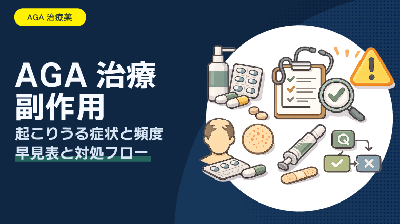 AGA治療の副作用｜薬・外用・施術まで「起こりうること」を体系的に整理
