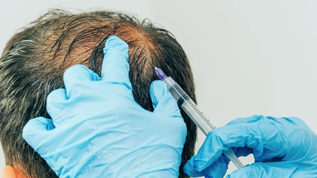 育毛メソセラピーをしている頭部のイメージ写真