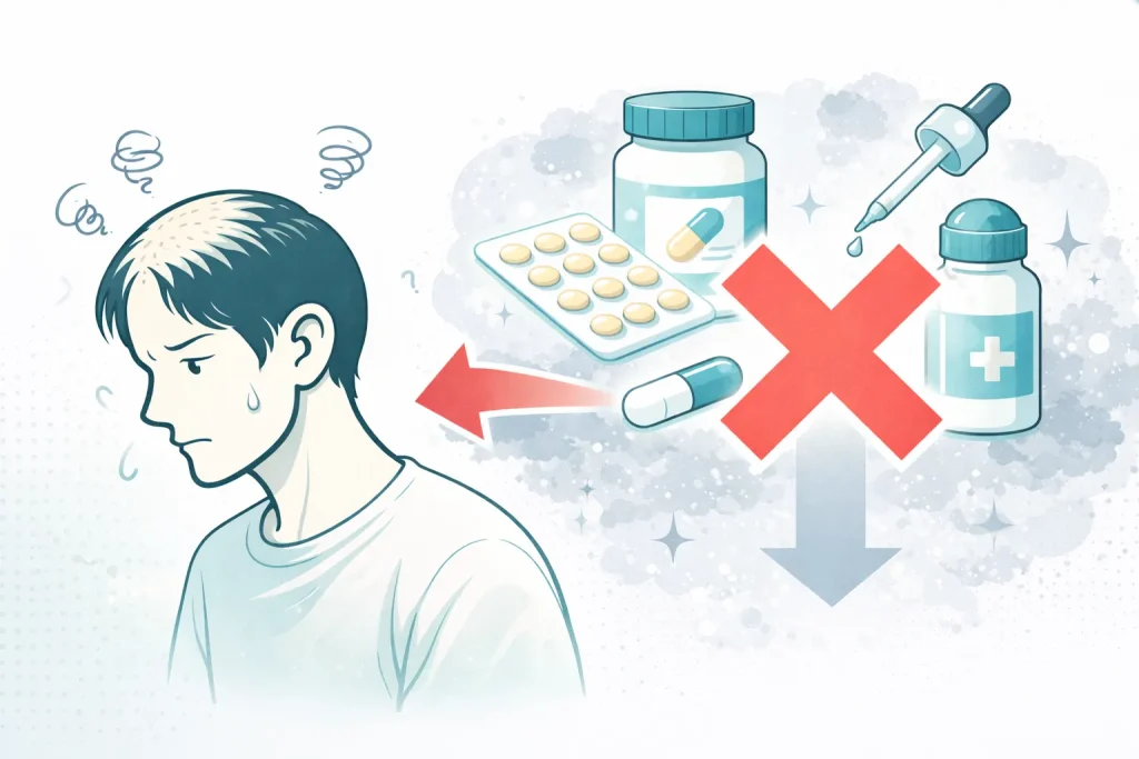 AGA治療で治らなかったイメージ画像