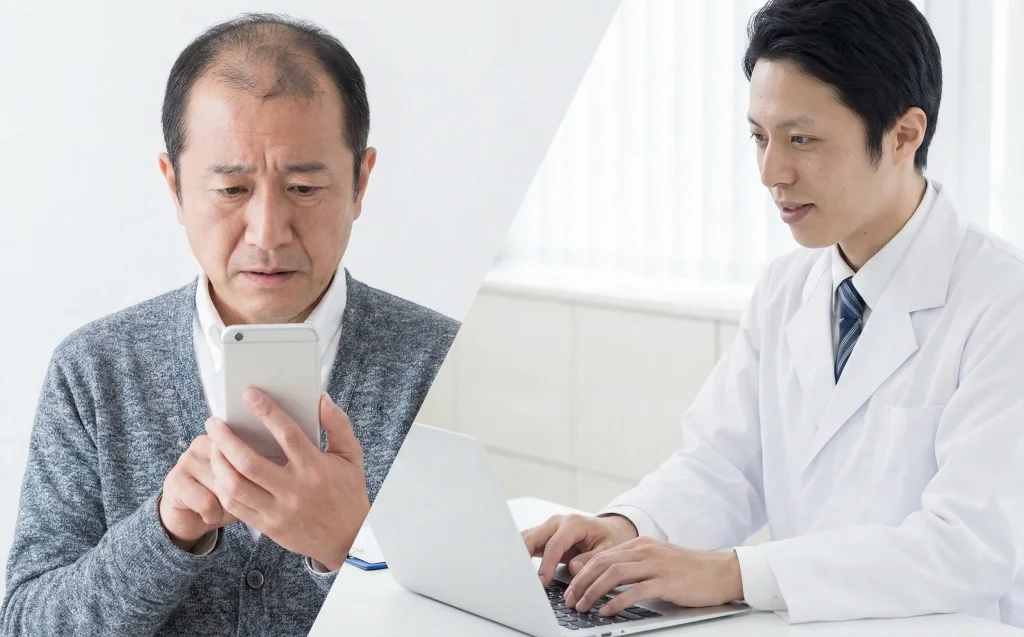 オンライン診療している人のイメージ画像