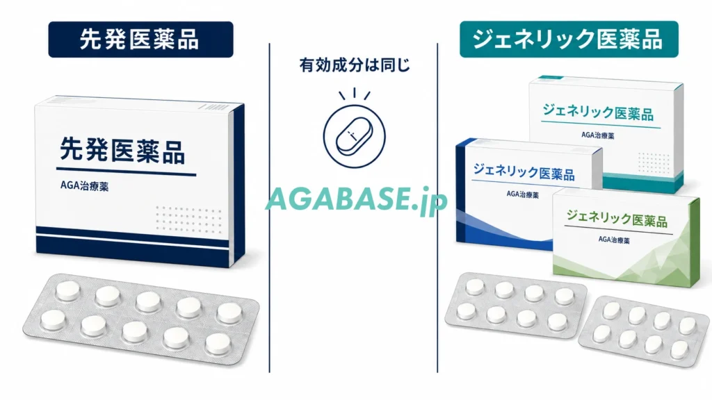 先発医薬品と国内承認ジェネリック画像